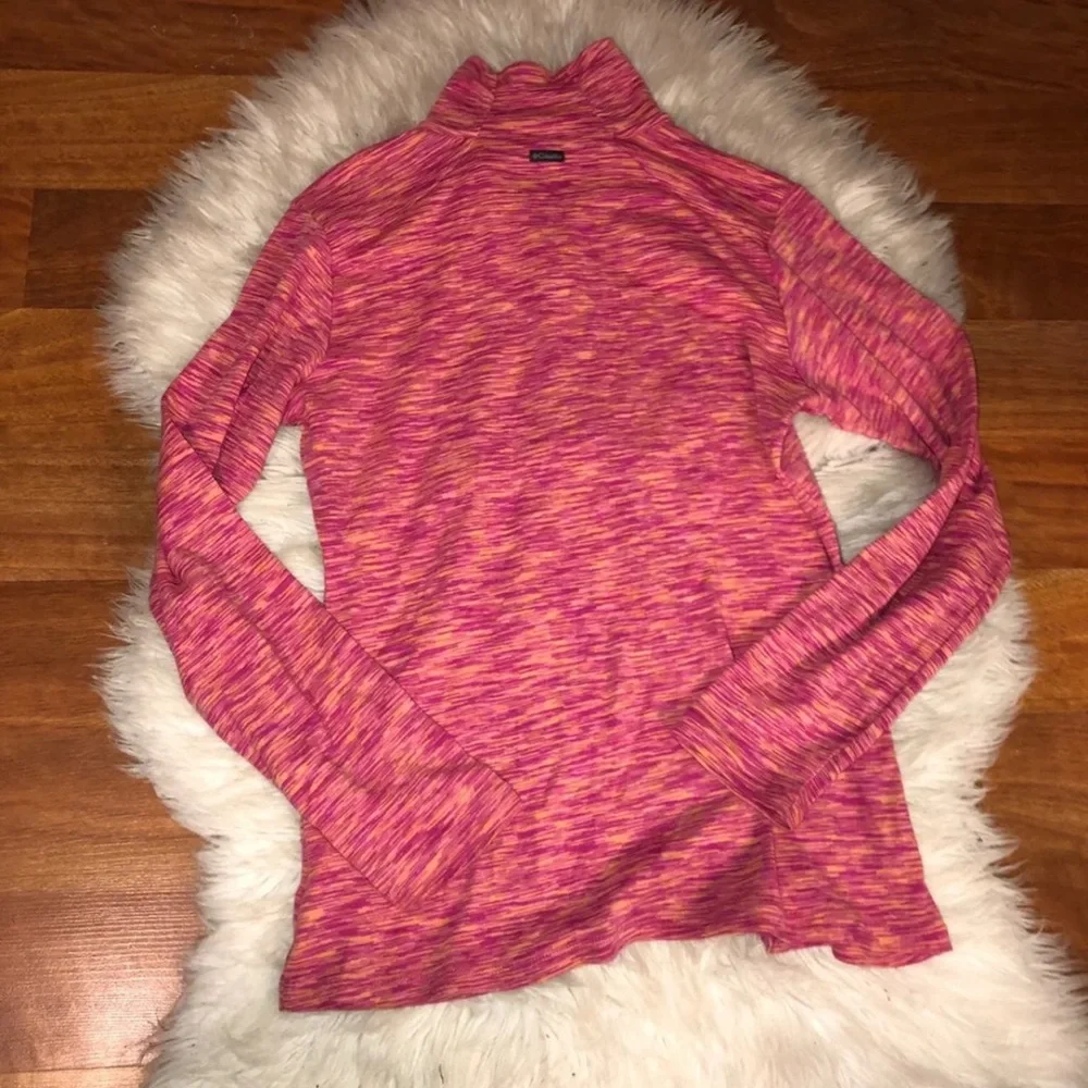 pink columbia 1/4 zip up jacket / columbia long sleeve - Picture 5 of 6
